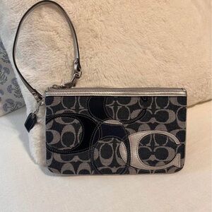Coach Denim Wristlet